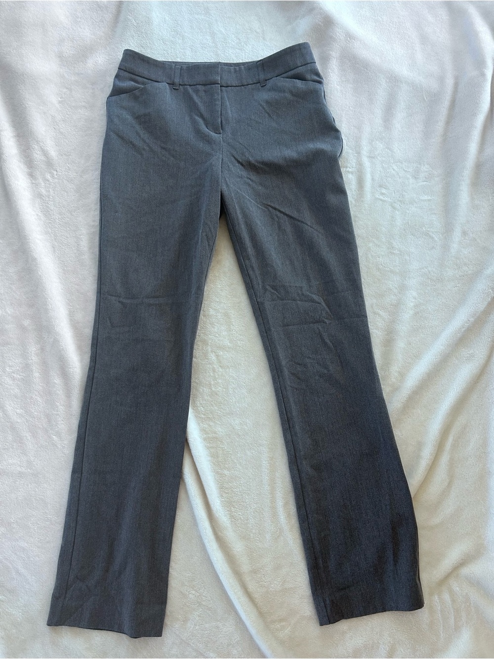 Maurices Classic Straight-Leg Dress Pants in Charcoal Gray
